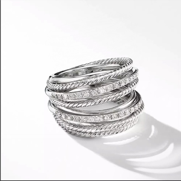 New 925 Silver Stackable Multilayered Bridal Ring - Picture 4 of 6